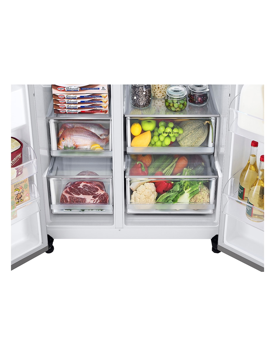 Refrigerador dúplex LG 23 pies cúbicos inverter, no frost y fabrica de hielo VS23QDP