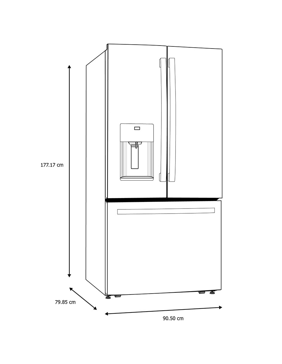 Refrigerador bottom mount Ge Profile 21 pies cúbicos tecnología no frost y fábrica de hielos PYN21JBWCKB