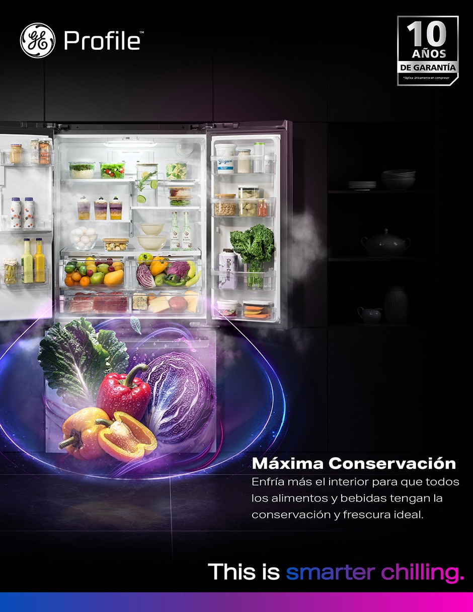 Refrigerador bottom mount Ge Profile 21 pies cúbicos tecnología no frost y fábrica de hielos PYN21JBWCKB