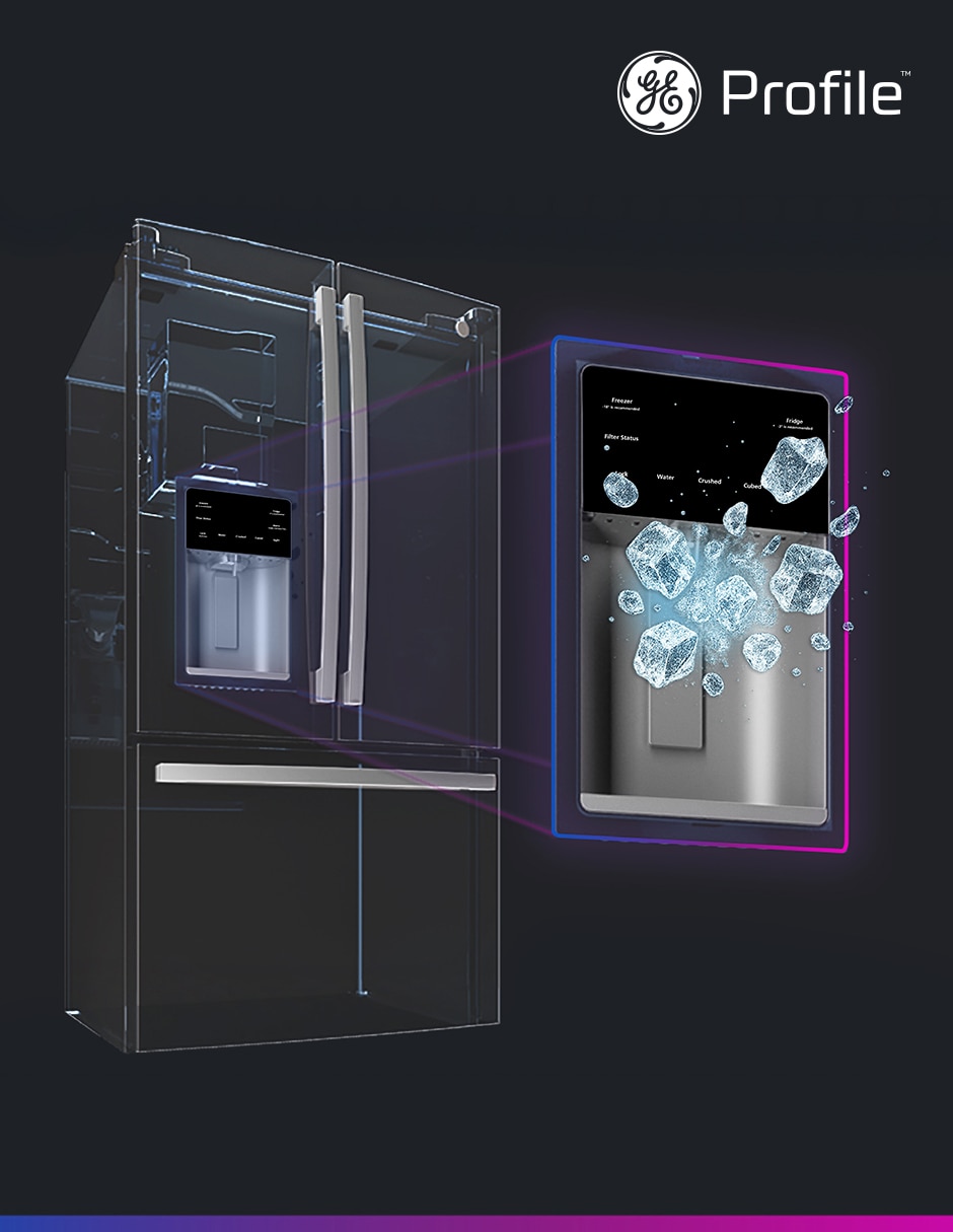 Refrigerador bottom mount Ge Profile 21 pies cúbicos tecnología no frost y fábrica de hielos PYN21JBWCKB