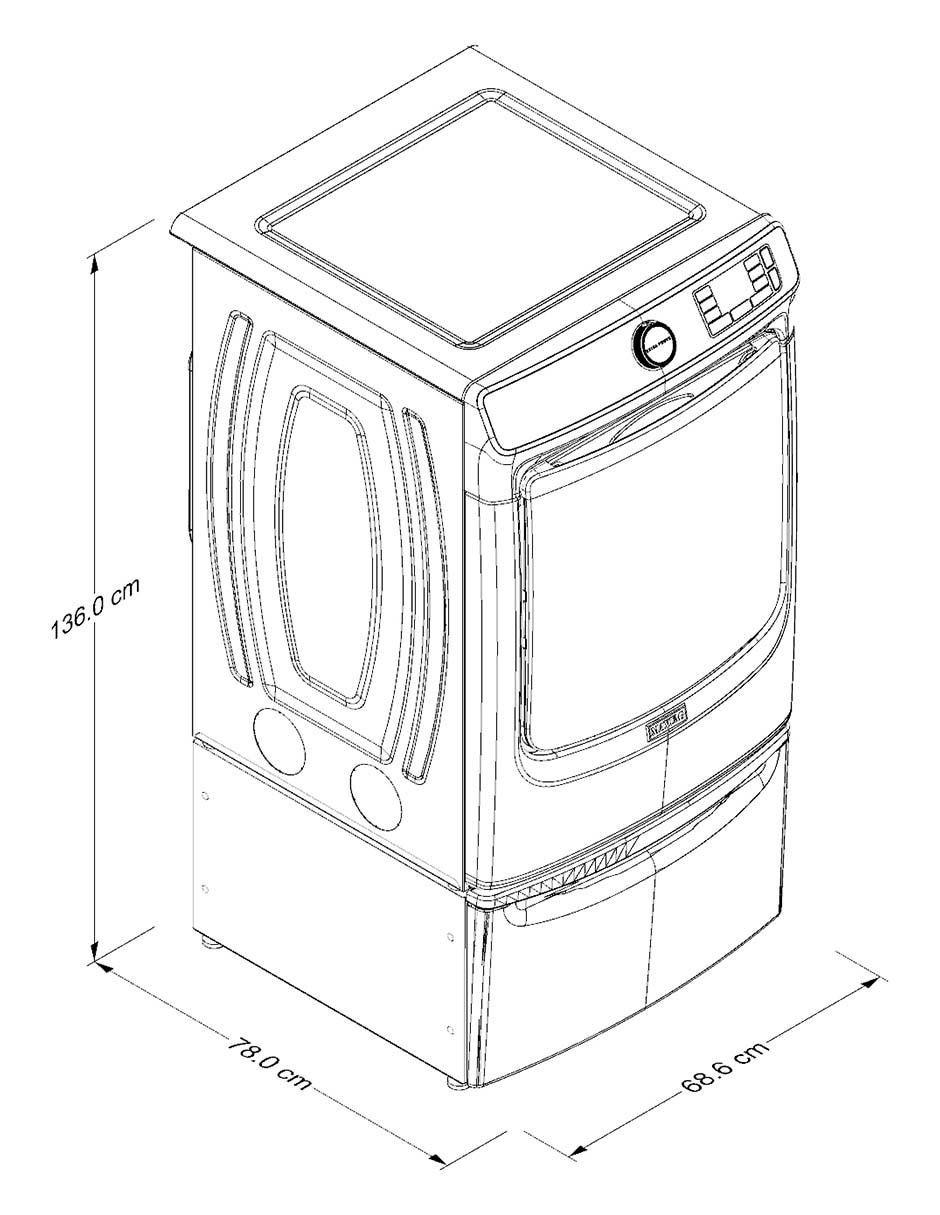 Secadora electrónica Maytag de 23 kg con 12 ciclos CP_7MMED7020RU