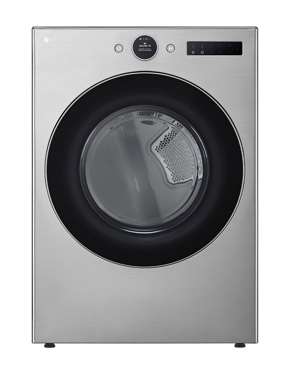 Secadora de gas natural LG de 22 kg con 23 ciclos DF22VFXS6B