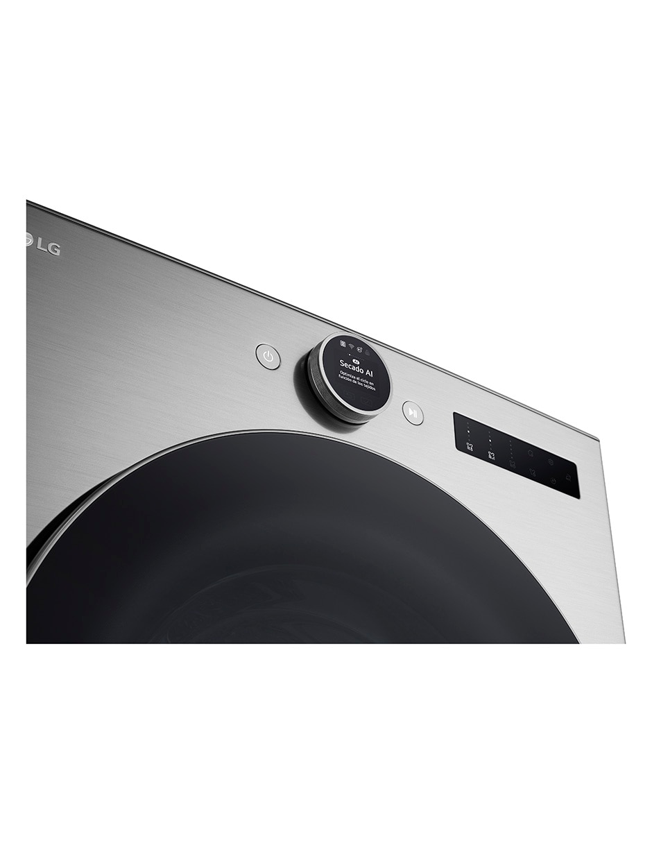 Secadora de gas natural LG de 22 kg con 23 ciclos DF22VFXS6B