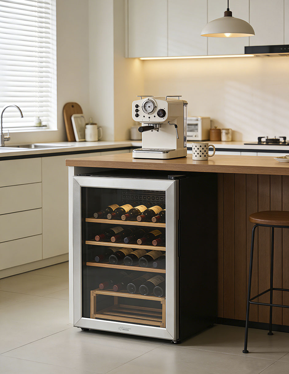 Cava de vinos HUW27MS2F capacidad 25 botellas