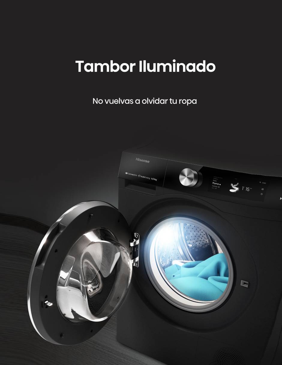 Lavasecadora Hisense eléctrica 16 kg 10 kg WD7S1647BB