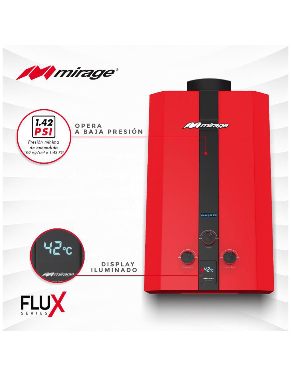 Calentador de paso MBF10BB 10 l gas lp