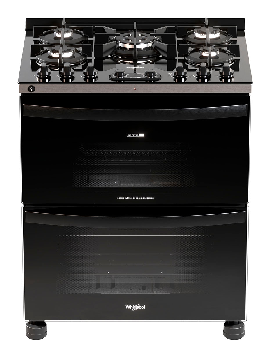 Estufa de piso a gas lp Whirlpool 77.6 cm WFD5LABNUW de 5 quemadores