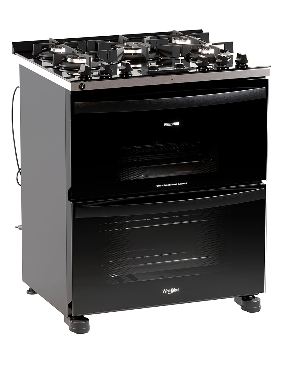 Estufa de piso a gas lp Whirlpool 77.6 cm WFD5LABNUW de 5 quemadores