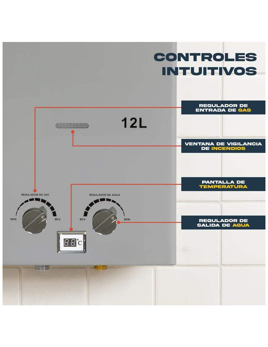Calentador instantáneo MKZ-CALEN12LPGRI 12 L gas LP 5
