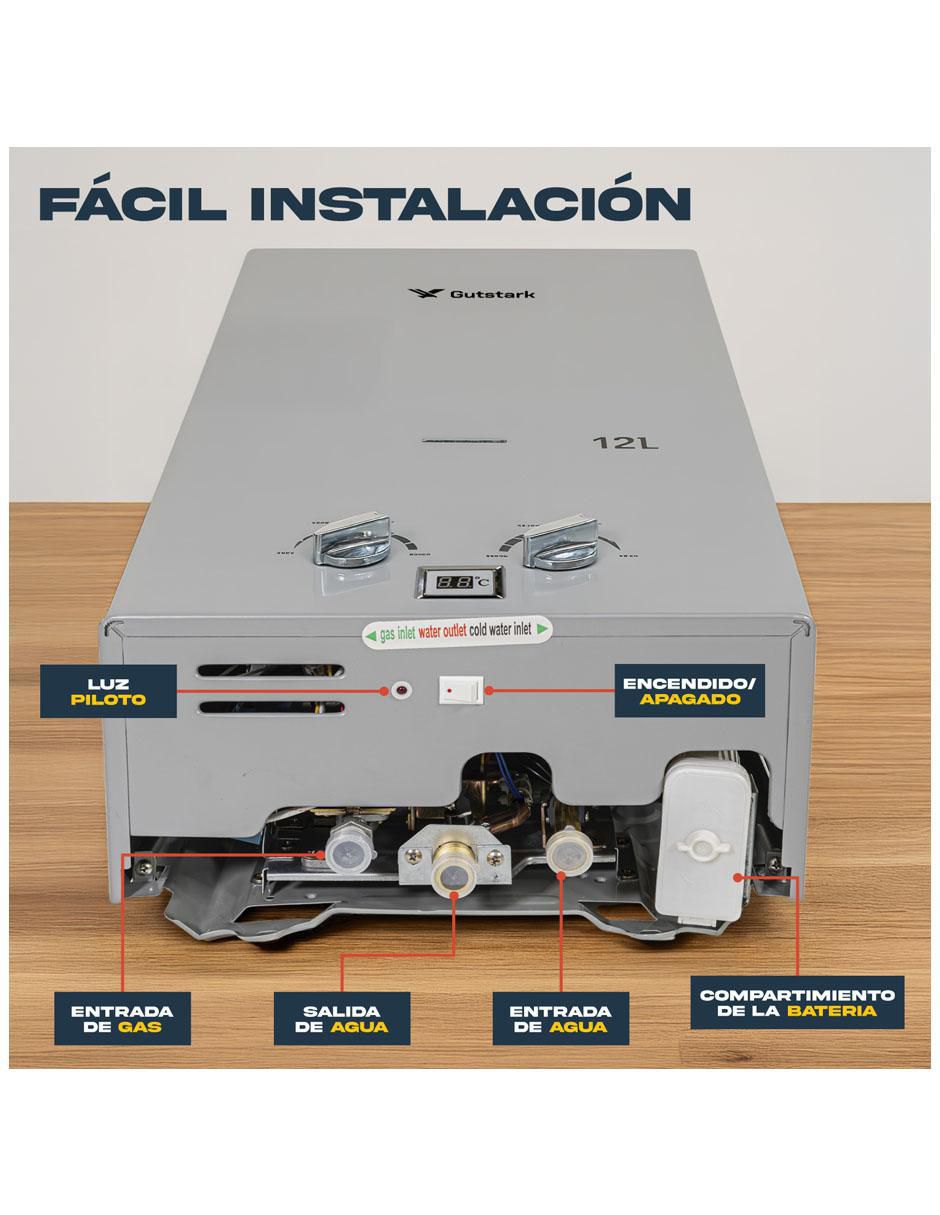 Calentador instantáneo MKZ-CALEN12LPGRI 12 L gas LP 2