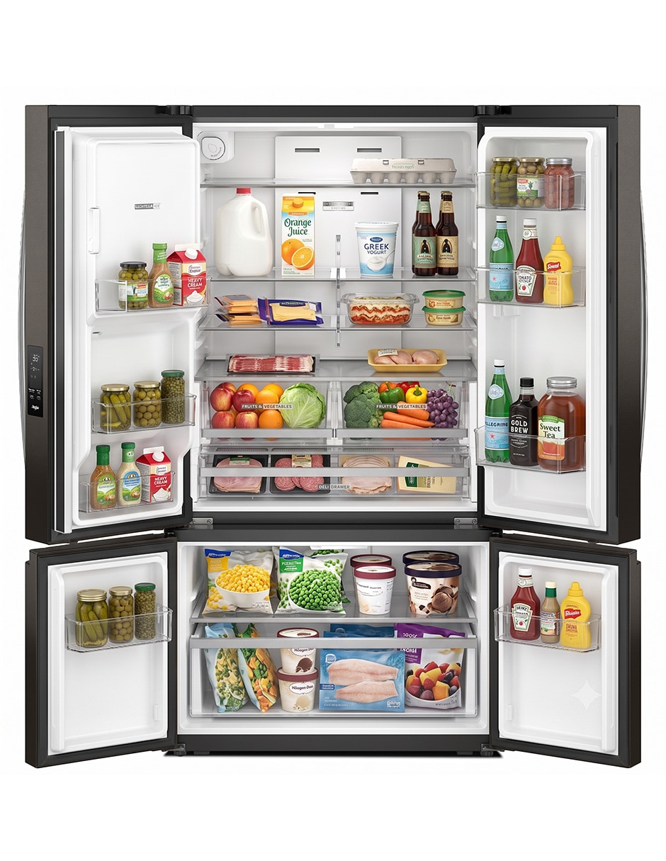 Refrigerador French door 30 pies cúbicos Tecnología Inverter y fábrica de hielos WRFF3536SV 8