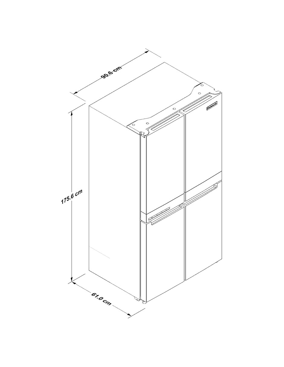 Refrigerador French Door 19 pies cúbicos fábrica de hielo KRQC506MPS 8