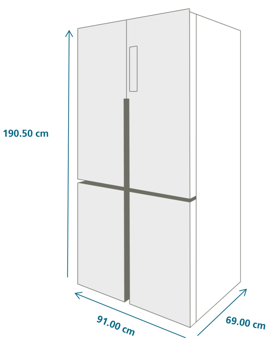 Refrigerador bottom mountno Mabe 21 pies cúbicos inverter no frost MTM600JKLBG0