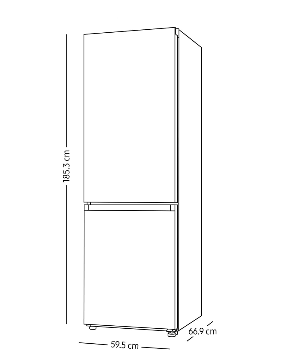 Refrigerador Bottom mount 12 pies cúbicos inverter y no frost RB33A307012/EM 12