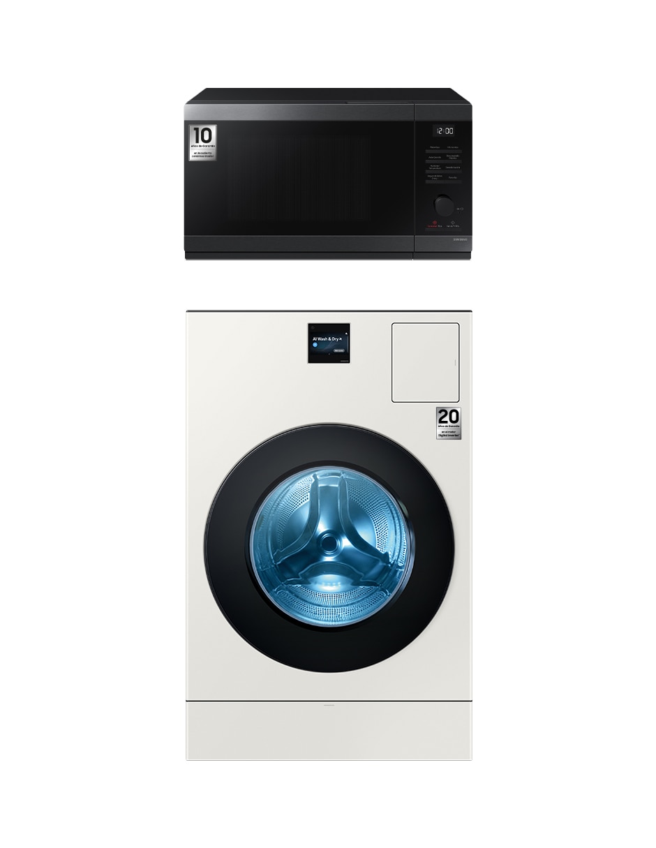 SAMSUNG Combo Lavasecadora +Horno de microondas Samsung eléctrica 26 kg 15 kg F-WD26FBMS32AX