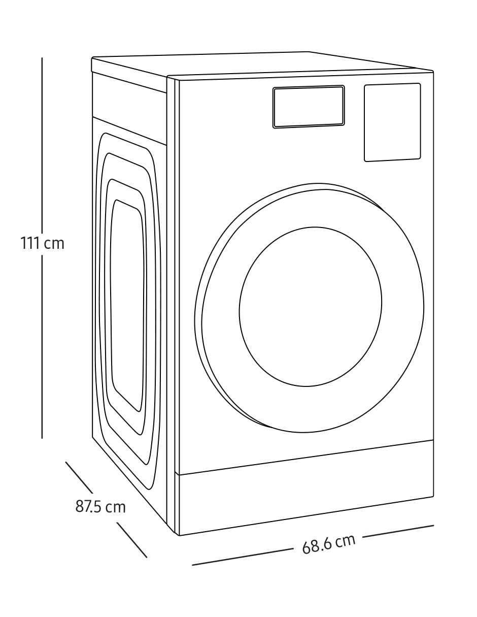 Combo Lavasecadora +Horno de microondas Samsung eléctrica 26 kg 15 kg F-WD26FBMS32AX