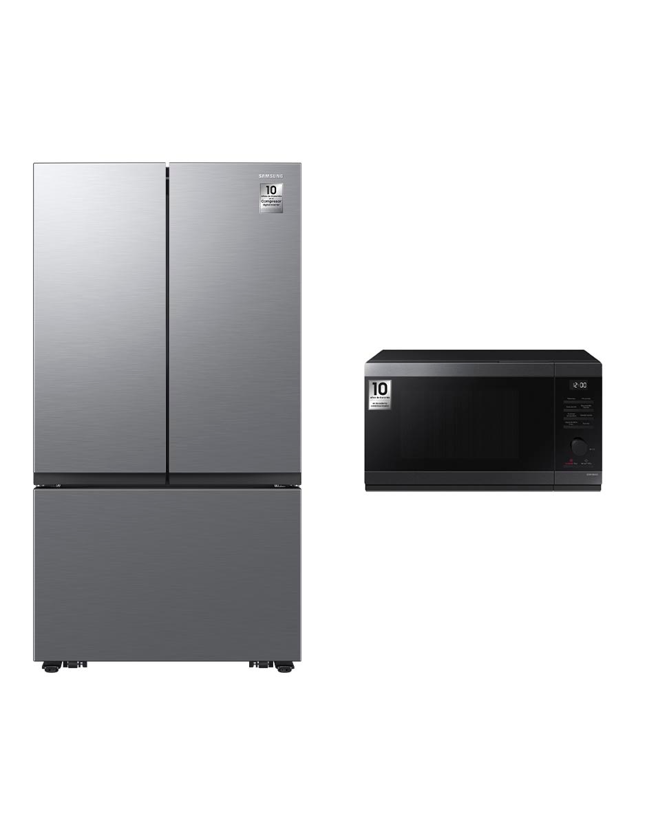 Combo refrigerador y horno de microondas French door 32 pies cúbicos inverter y fábrica de hielo F-RF32C53SMS32