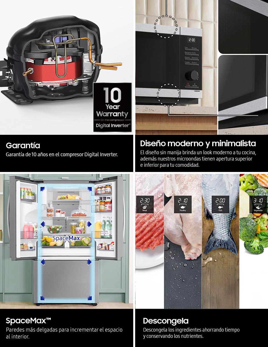 Combo refrigerador y horno de microondas French door 32 pies cúbicos inverter y fábrica de hielo F-RF32C53SMS32 8