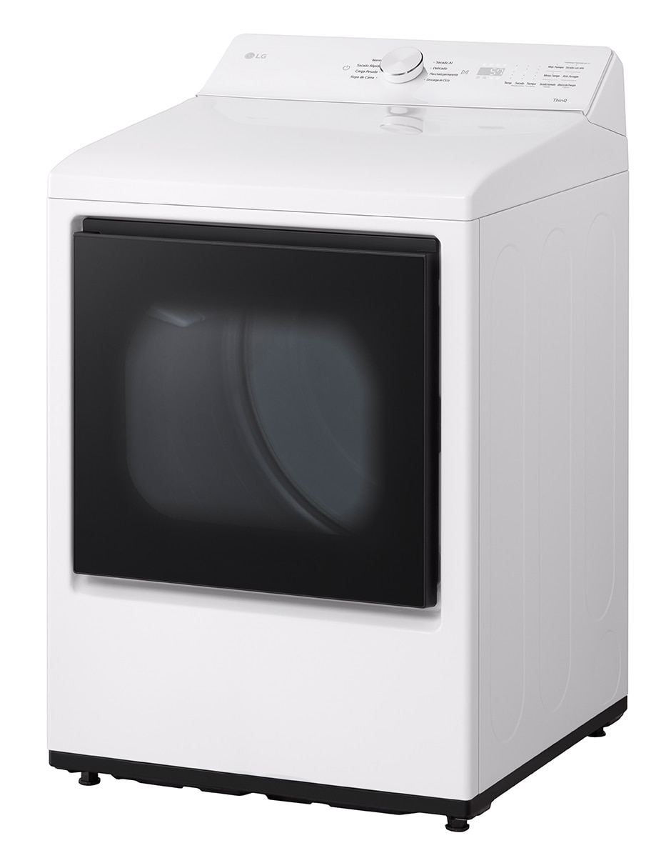 Secadora de gas natural/lp LG de 22 kg con 24 ciclos DT22EWTX