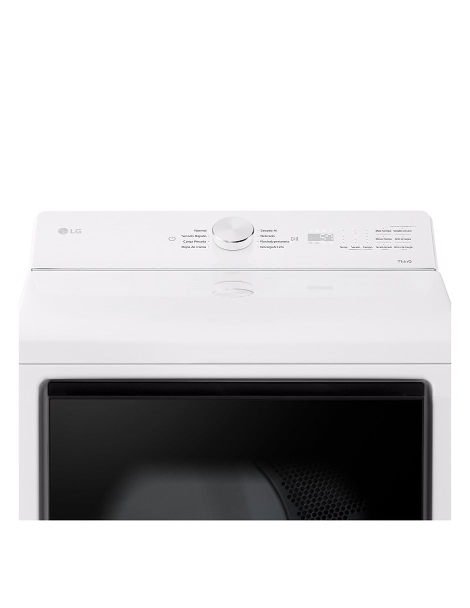Secadora de gas natural/lp LG de 22 kg con 24 ciclos DT22EWTX