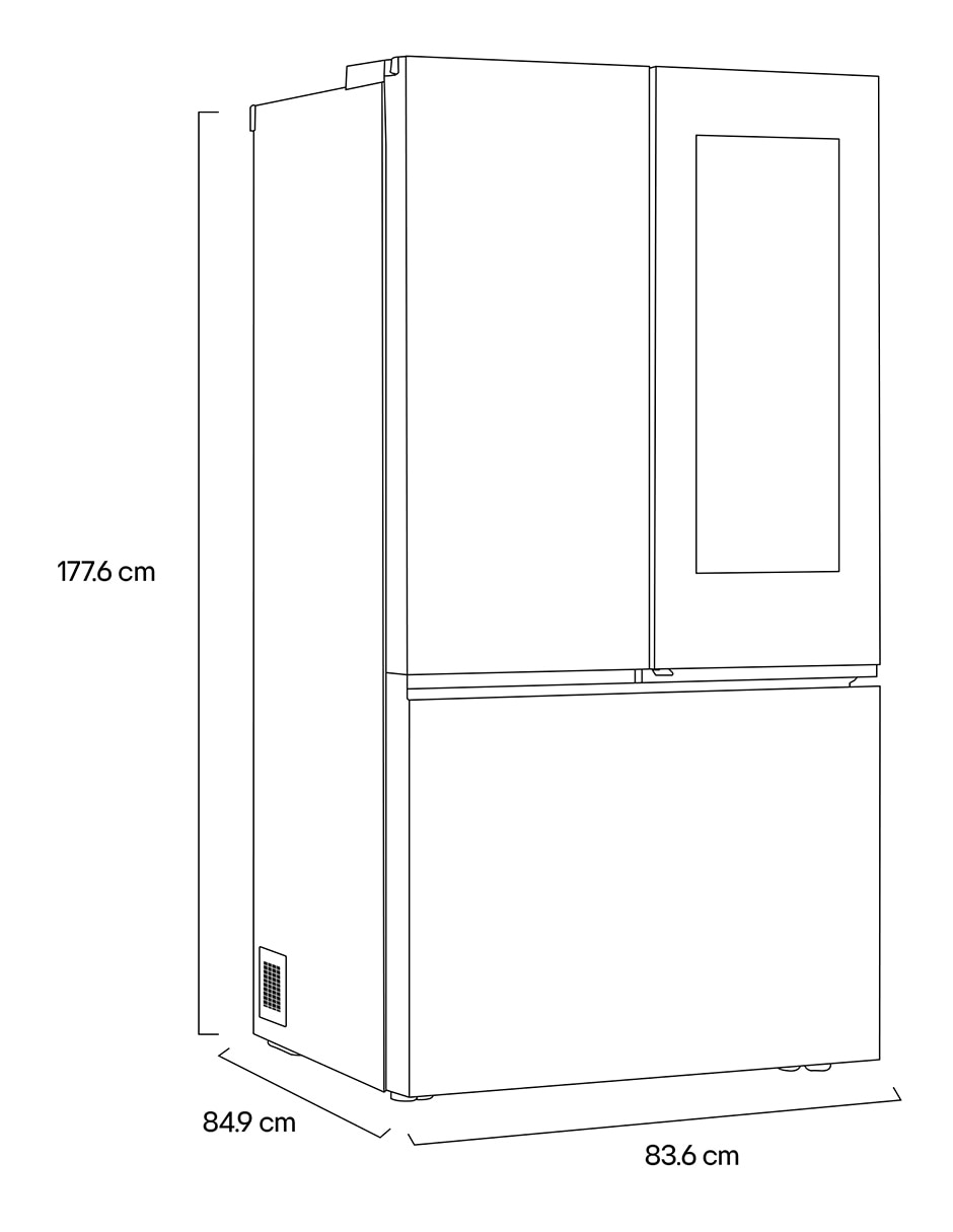 Refrigerador french door LG 25 pies cúbicos inverter y no frost GM65FQP