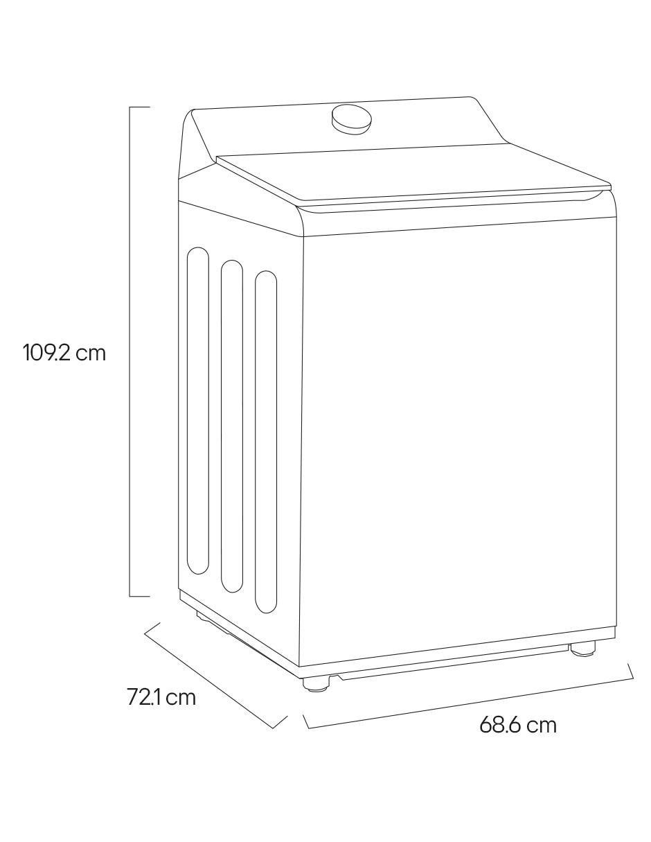 Lavadora Lg 28 kg automática carga superior wt28egtx6
