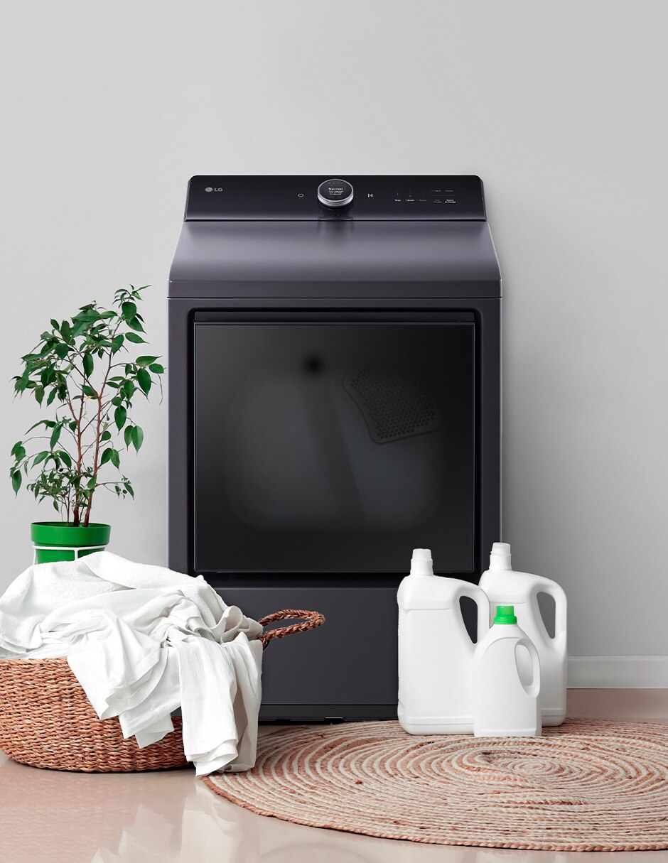 Secadora de gas natural LG de 22 kg con 24 ciclos DT22EGTX