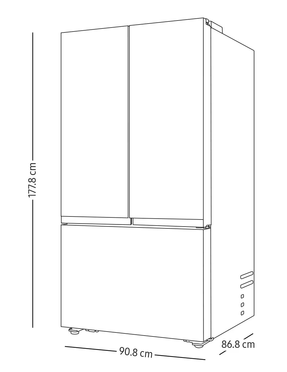 Refrigerador french door 32 pies inverter yfrost y fábrica de hielos f-rf32cb5mg30t