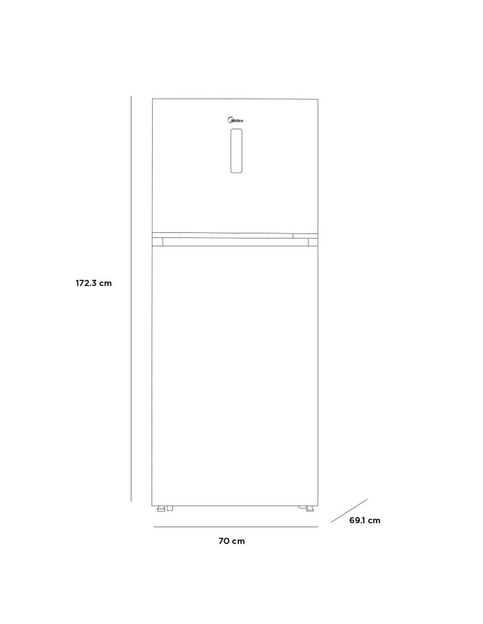Refrigerador top mount 15 pies cúbicos inverter y no frost con fábrica de hielo MDRT580MTM46D 10