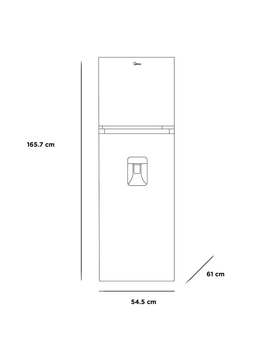 Refrigerador top mount 10 pies cúbicos inverter y no frost y fábrica de hielo MDRT385MTM46WD 7
