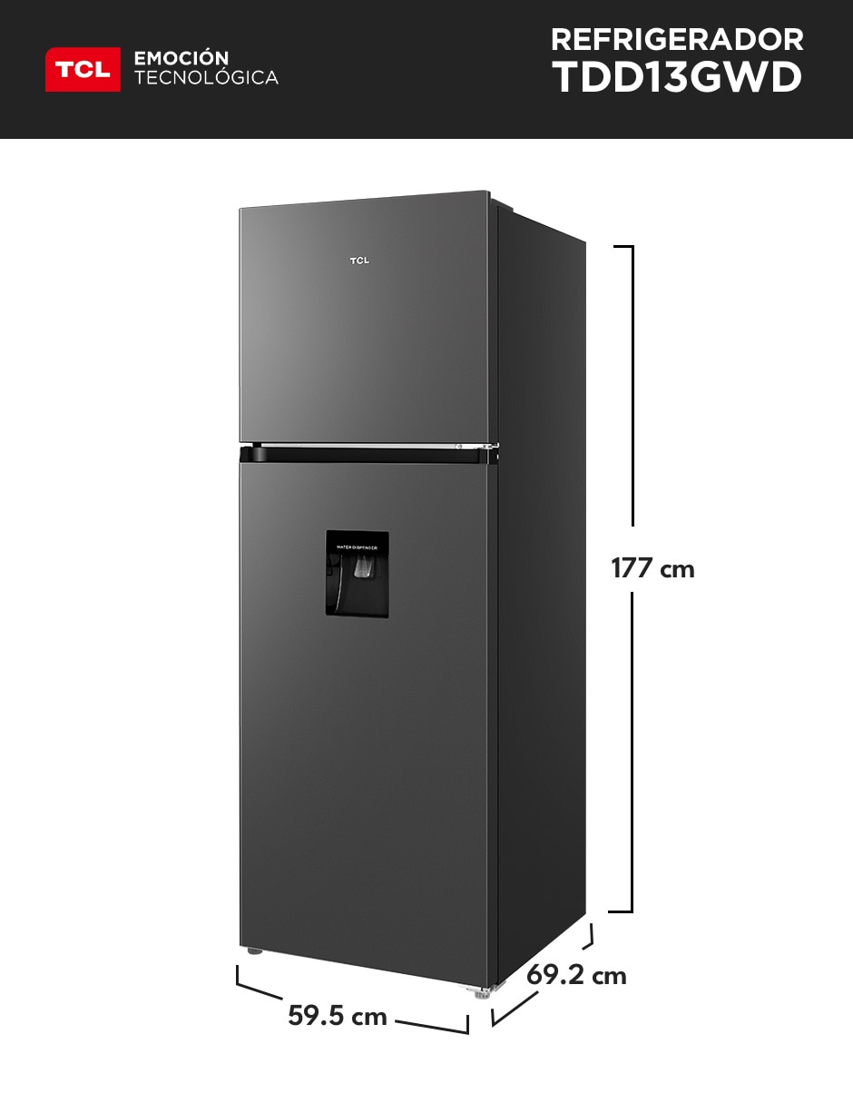 Refrigerador top mount 13 pies cúbicos inverter y no frost y fábrica de hielo TDD13GWD 11