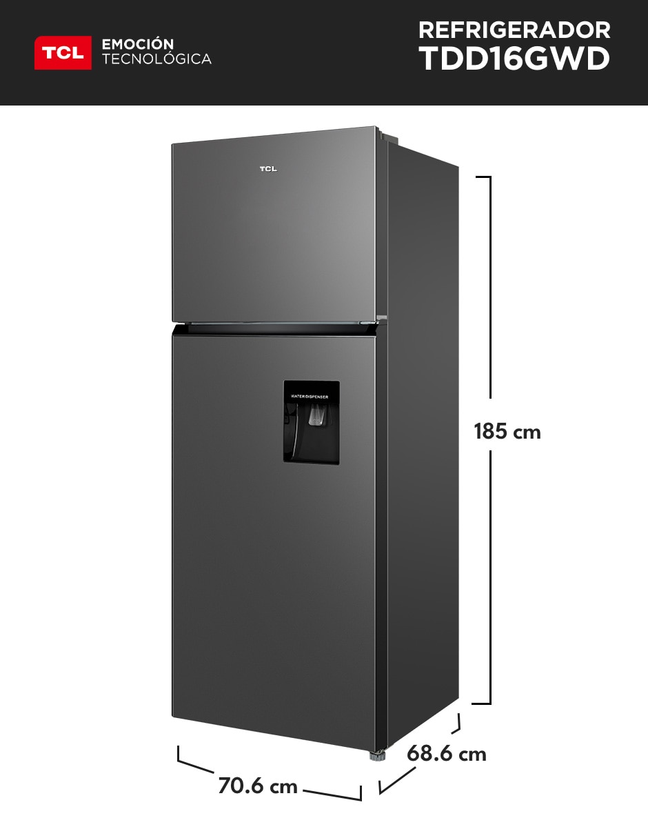 Refrigerador top mount 16 pies cúbicos inverter y no frost y fábrica de hielo TDD16GWD 11