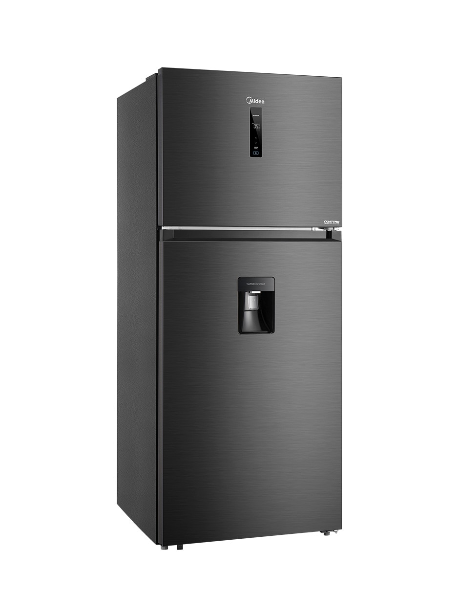 Refrigerador top mount Midea Jazz Black 15 pies cúbicos inverter y fábrica de hielo MDRT580MTM28WD