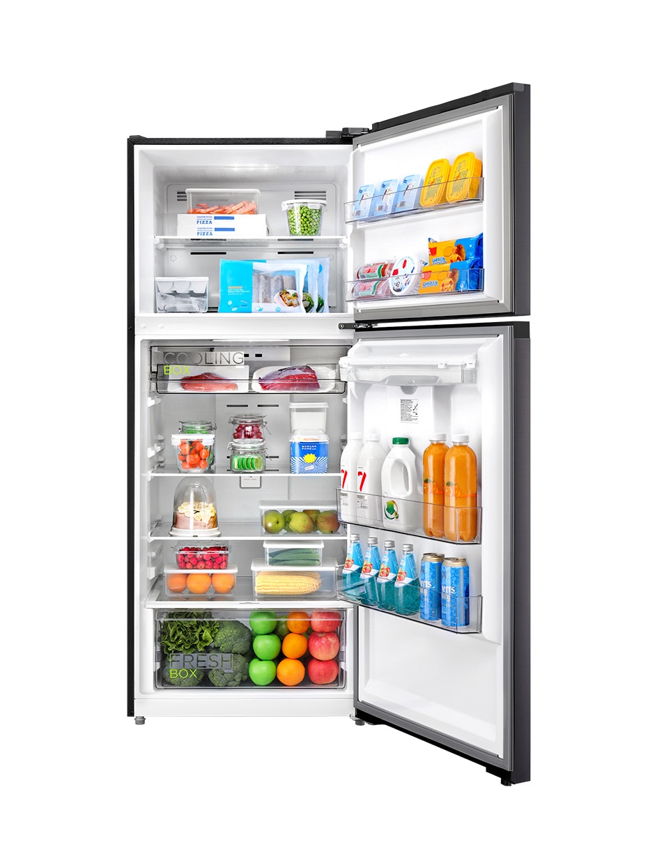 Refrigerador top mount Midea Jazz Black 15 pies cúbicos inverter y fábrica de hielo MDRT580MTM28WD