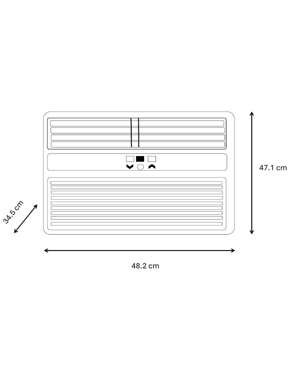 Aire acondicionado de ventana Midea Frío 8000 BTU MAW08C1OUV 115 V