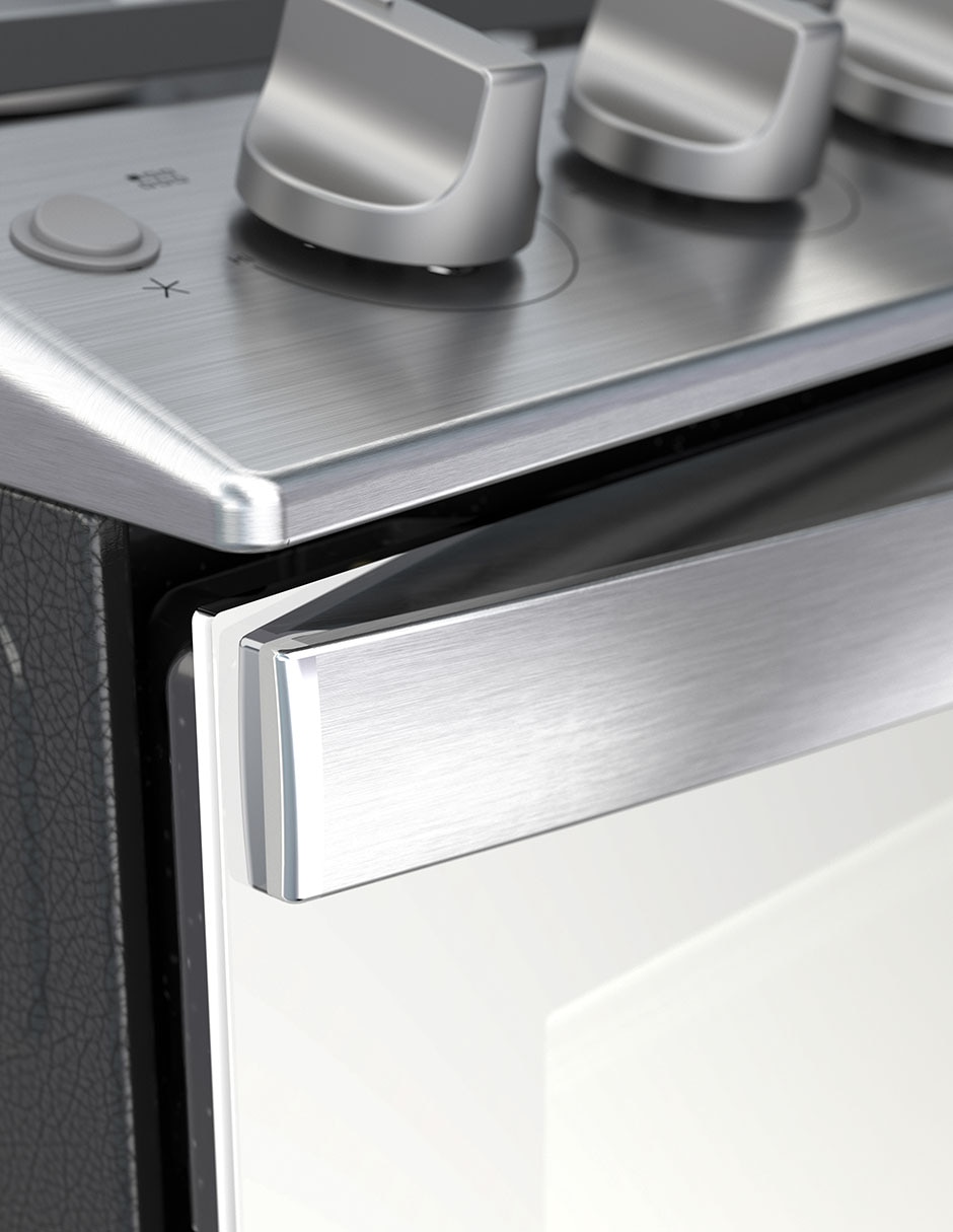 Combo estufa de piso a gas lp 76.2 cm CWFR5100S-HH de 6 quemadores + campana 4