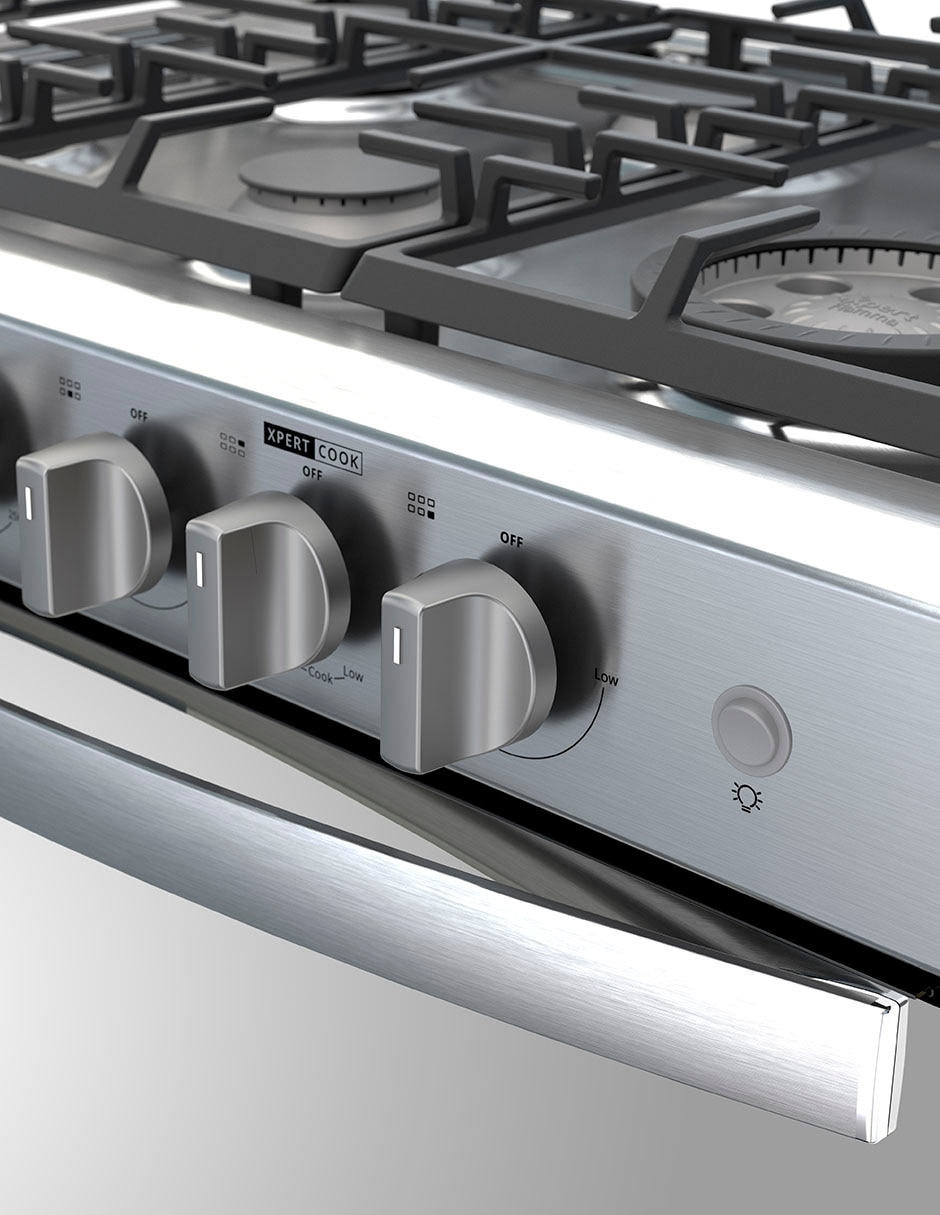 Combo estufa empotrable a gas lp 76.2 cm CWER5100S-HH de 6 quemadores + campana 4