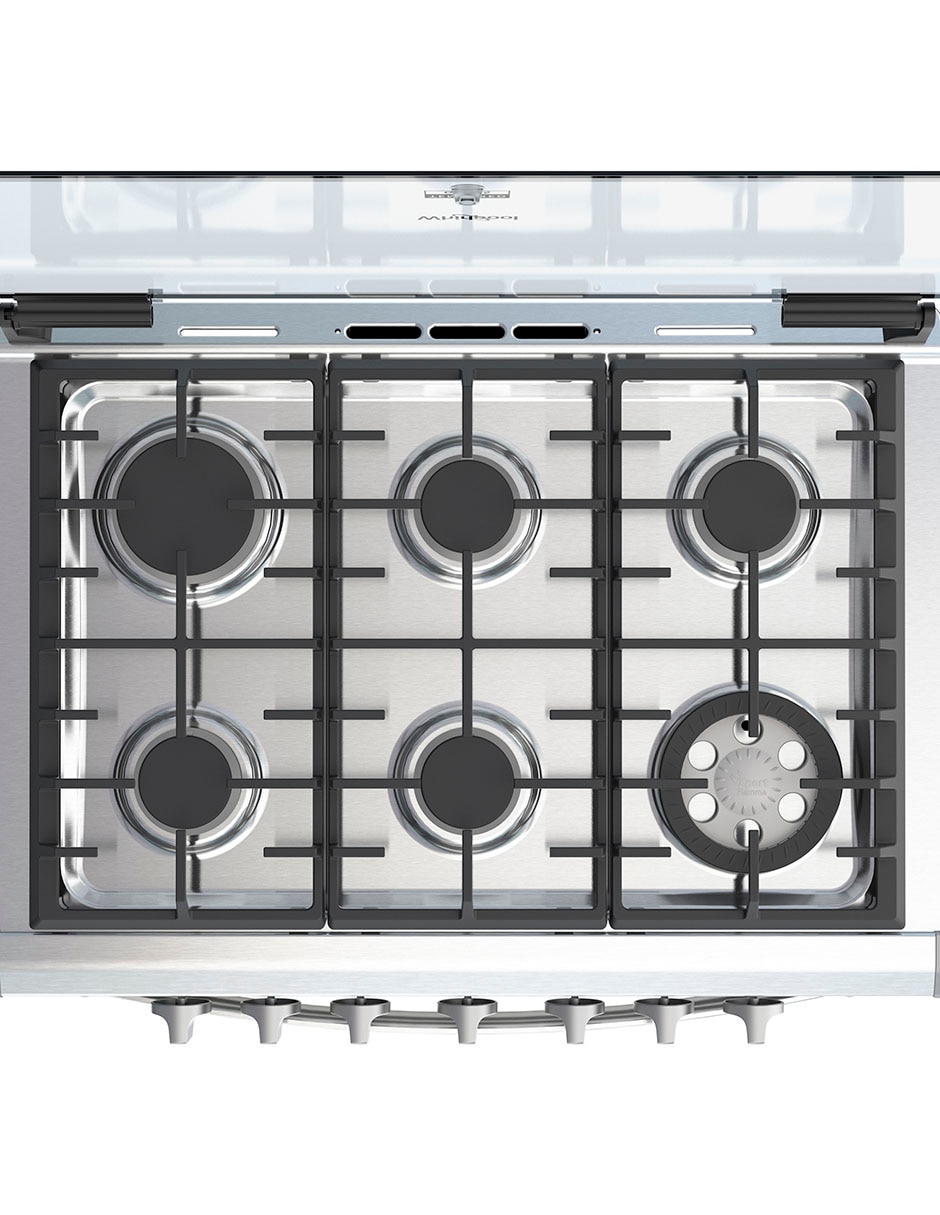 Combo estufa empotrable a gas lp 76.2 cm CWER5100S-HH de 6 quemadores + campana Combo estufa empotrable a gas lp 76.2 cm CWER5100S-HH de 6 quemadores + campana