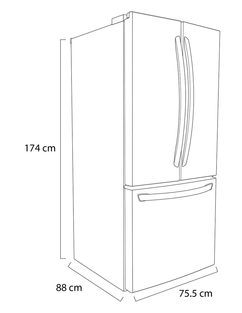 Refrigerador french door LG 22 pies cúbicos inverter y no frost GM22BIP