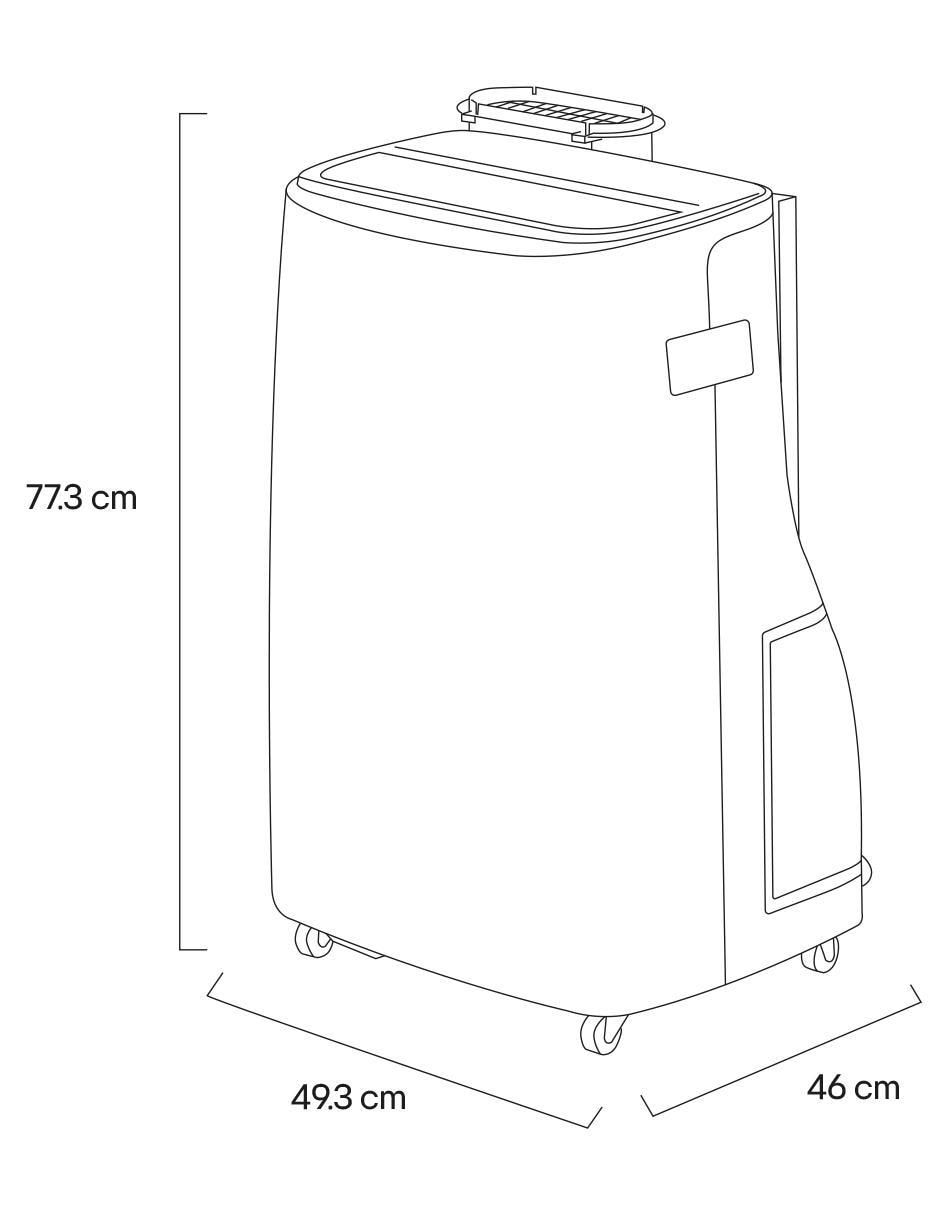 Aire acondicionado portátil Frío 12000 BTU LP1225IVSM 115 V 12