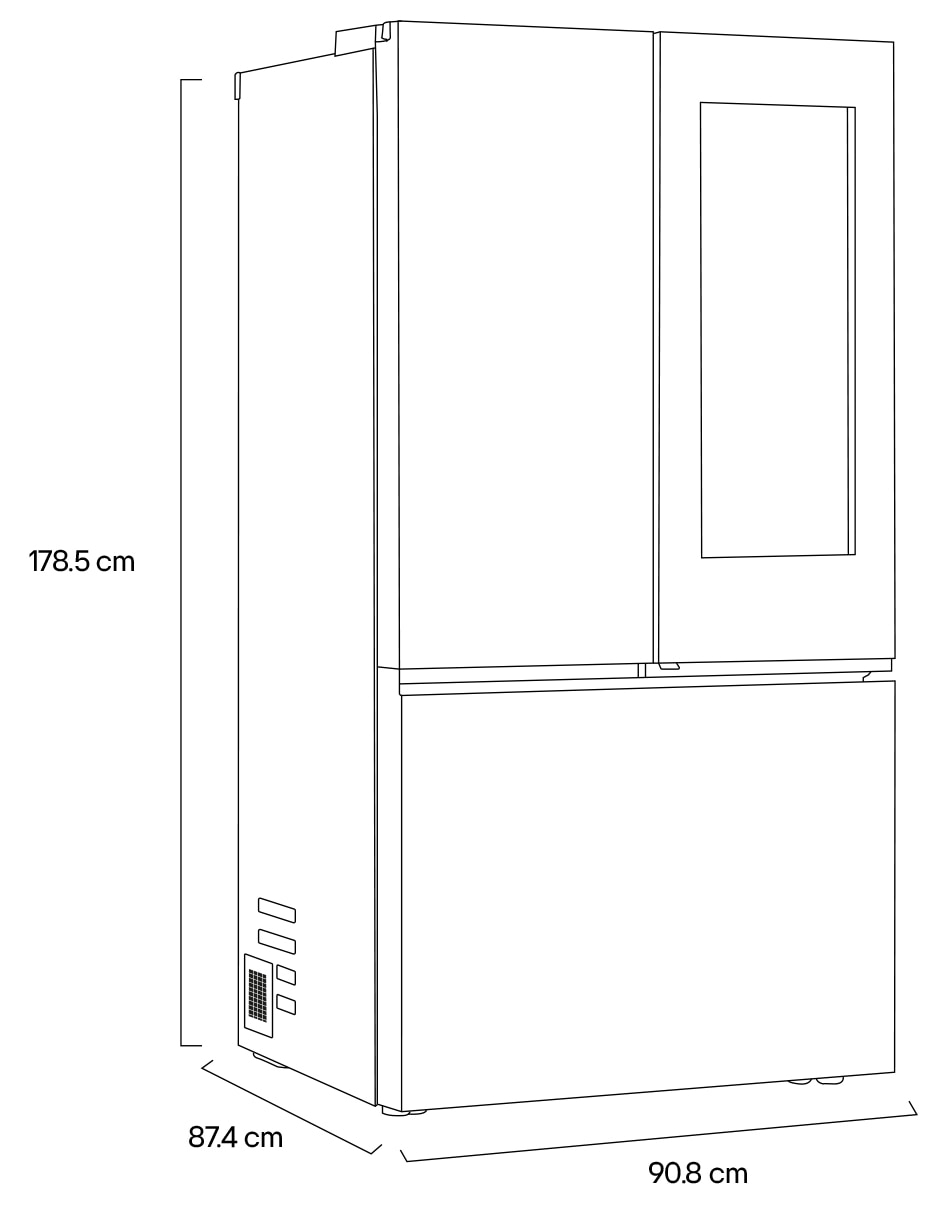Refrigerador french door LG 32 pies cúbicos inverter y no frost con fábrica de hielo GM90FQP