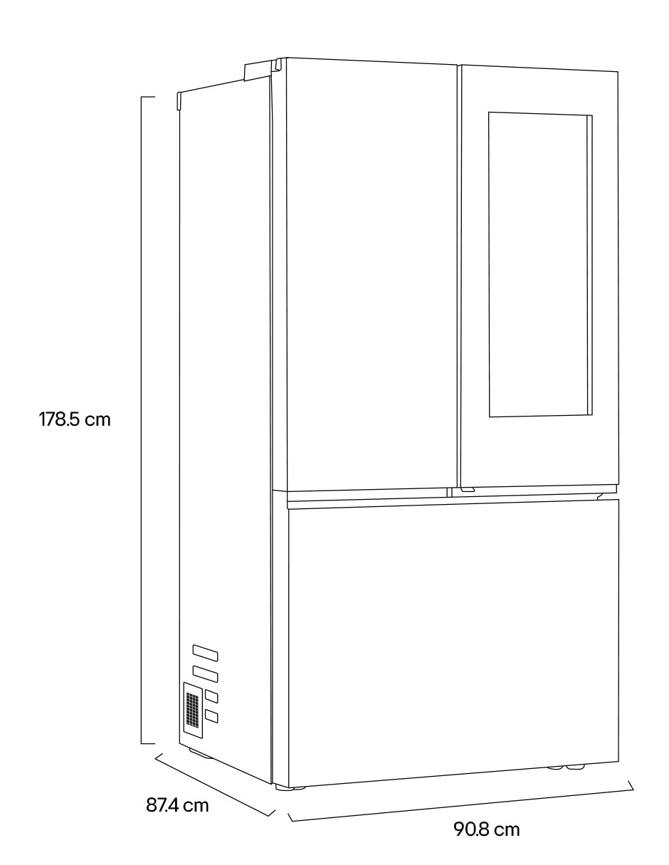 Refrigerador french door Lg 32 pies cúbicos inverter y fábrica de hielo GM90FQT 15