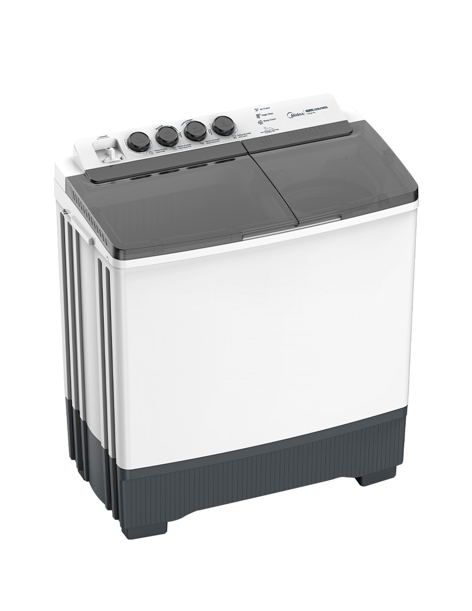 Lavadora doble tina Midea Twin Force 17 kg semiautomática carga superior MT100W170W-MX