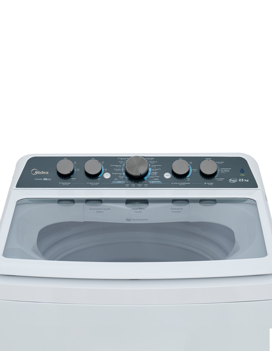 Lavadora Midea 23 kg automática carga superior ma500w23/w