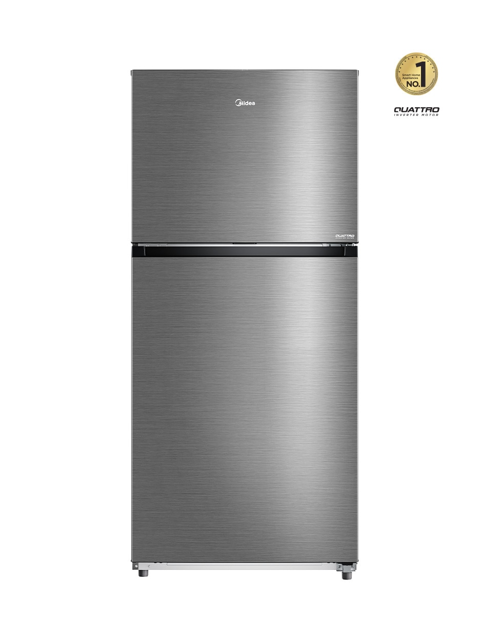 Refrigerador top mount Midea Inverter Quattro 20 pies cúbicos inverter y no frost y fábrica de hielo MDRT765FGM46D
