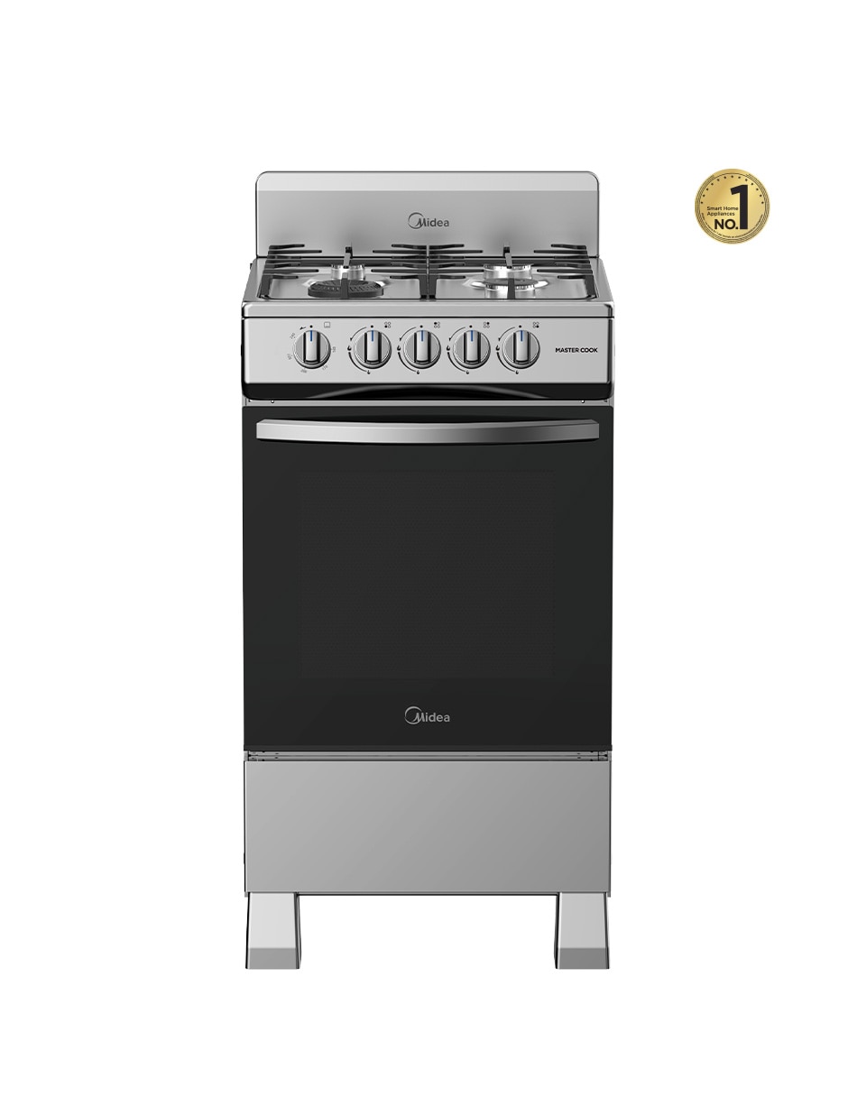 Estufa de piso a Gas Lp Mastercook 55.6 cm Mgs20fs1biabg de 4 quemadores 1