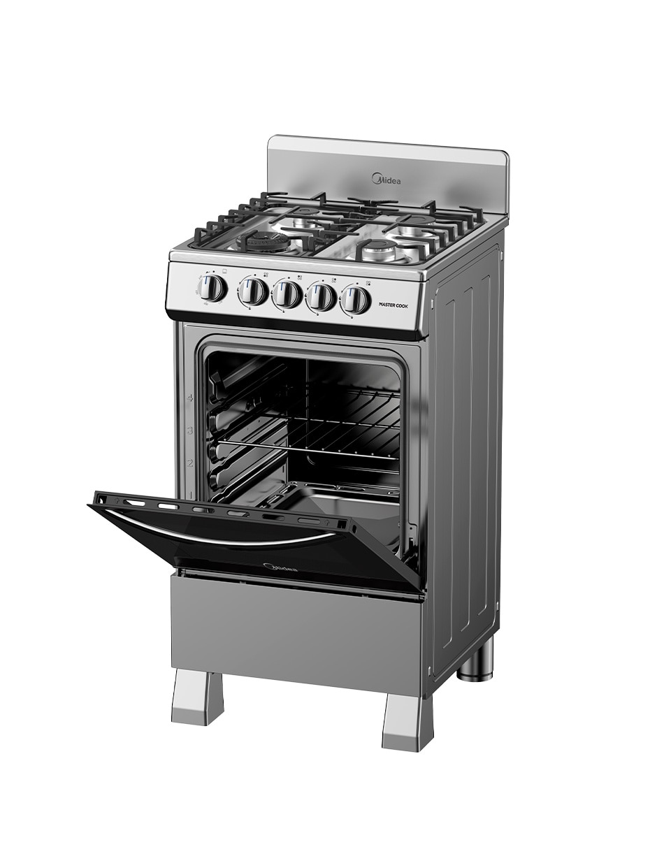 Estufa de piso a Gas Lp Mastercook 55.6 cm Mgs20fs1biabg de 4 quemadores 7