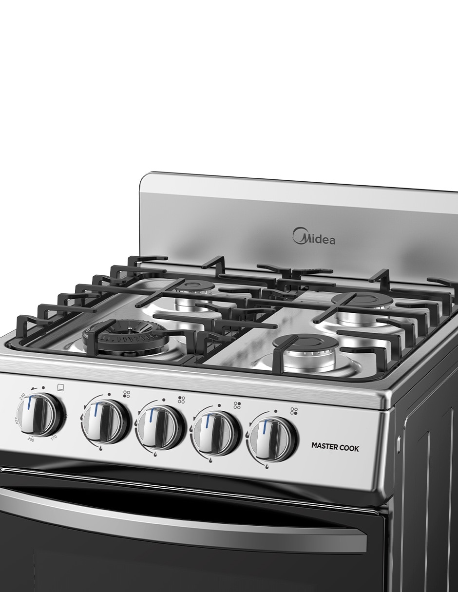 Estufa de piso a Gas Lp Mastercook 55.6 cm Mgs20fs1biabg de 4 quemadores 9