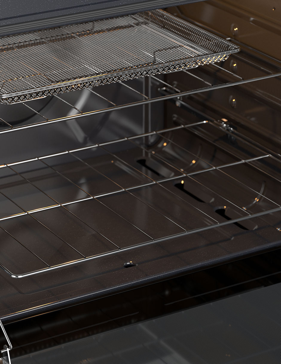 Combo estufa de piso a gas lp Whirlpool 76 cm CWFR7650S-HH de 5 quemadores + campana