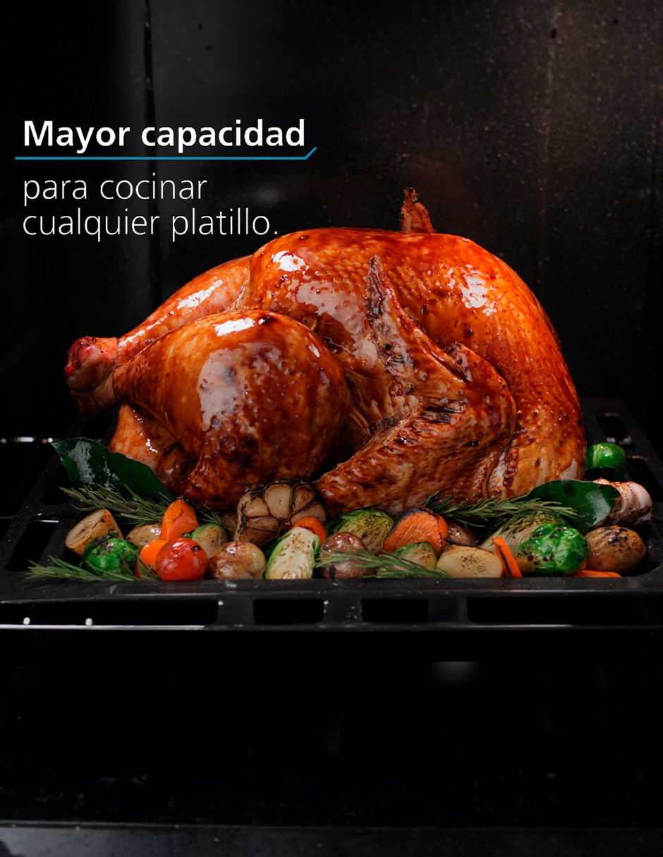 Estufa de piso a gas lp Air Fry 76 cm EMHA7602DSS0 de 6 quemadores